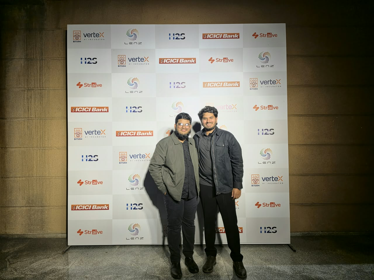 Sushruth Samson and a teammate at the BITSoM event