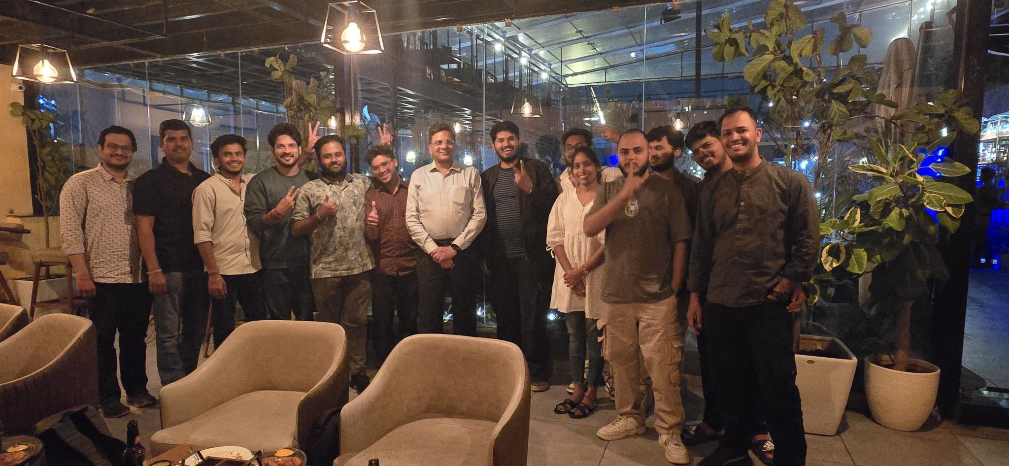 Datalabs AI colleagues and leaders at a team dinner